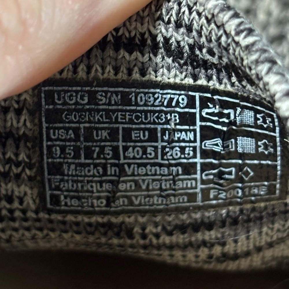 UGG Sammy Black Heather Knit Slip-On Sneakers Women's Size 9.5 - Picture 9 of 9